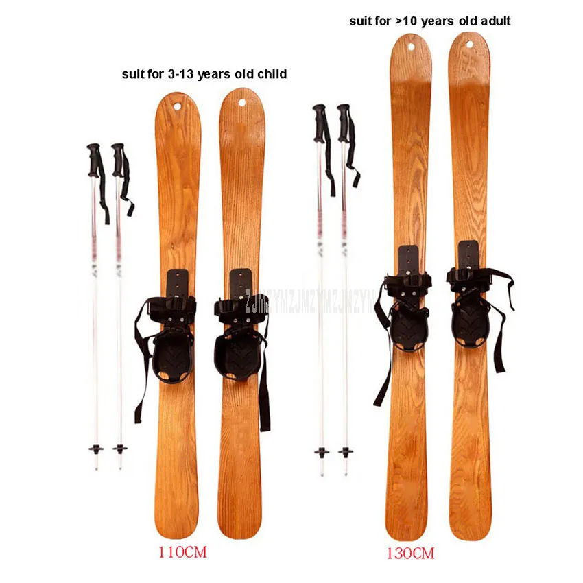 110cm/125cm Outdoor Sport Solid Wood Snowboard Professional Skiing Board Deck Snowboard Sled Adult Children Ski board MS-002