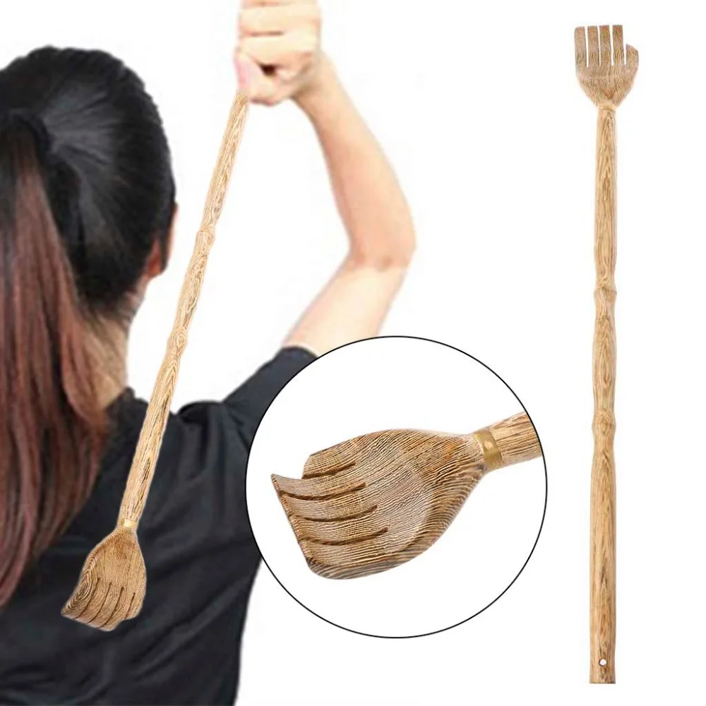 Durable Wooden Back Scratcher Self-Massage Body Massage Hackle Itch Stick Health Care Massage Stick Relaxation Hot