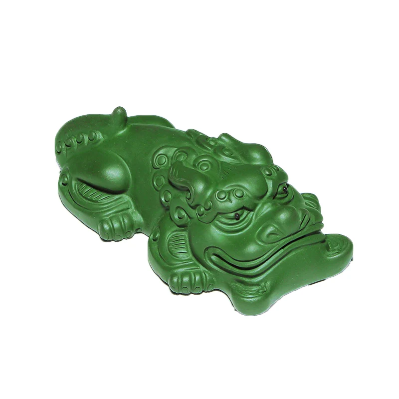 full handmade decoration ornament real yixing zisha tea pet republic green clay brave troops tea play wealth bring high quality