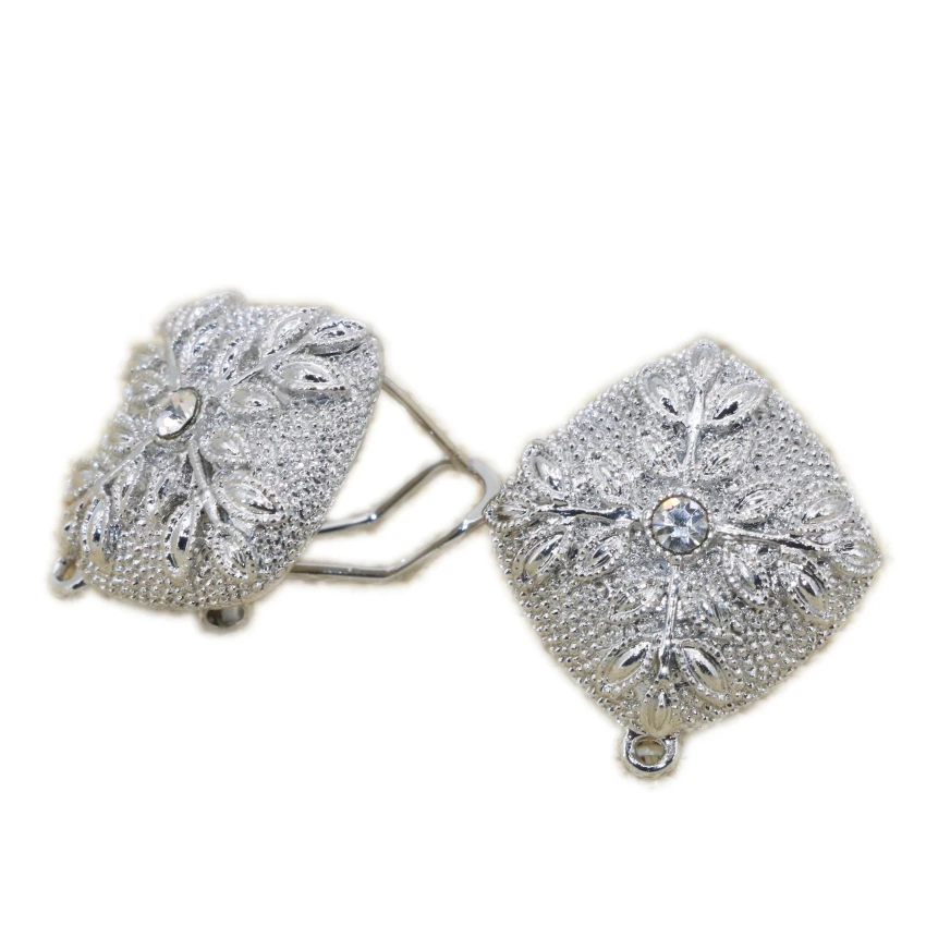 

New Fashion Statement Vintage Silver-Color 19x19mm Stud Earring For Women Love Earrings Jewelry Weddings Party Prom Gifts B2821