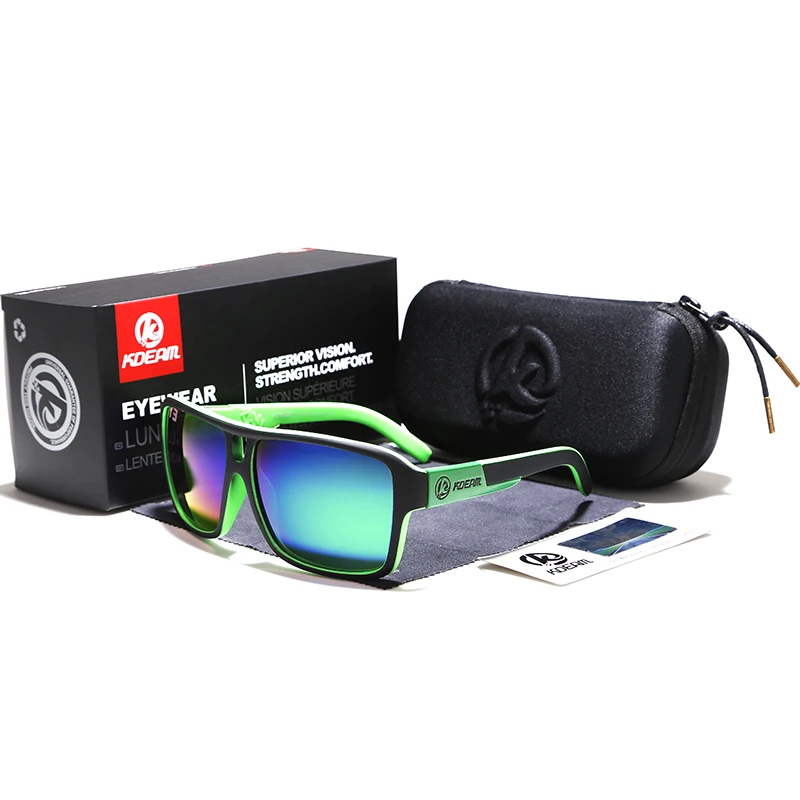 KDEAM-gafas de sol polarizadas estilo Jam para hombre, lentes deportivas de marca, supercalidad, incluye paquete completo