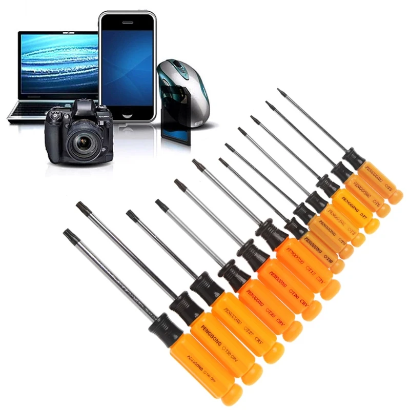 Hexagon Screwdriver Multifunctional Hand Tool Screw Repairing Kit Hex Key Set T5 T6 T7 T8 T9 T10 T15 T20 T25 T27 T30 T40