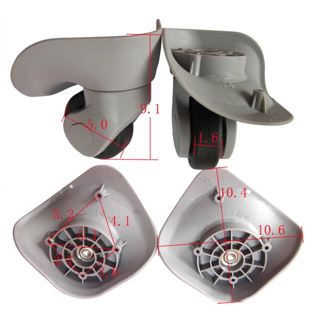 Ruedas de equipaje de repuesto para reparación de maletas, ruedas giratorias de mano, ruedas de goma de repuesto, piezas de carro