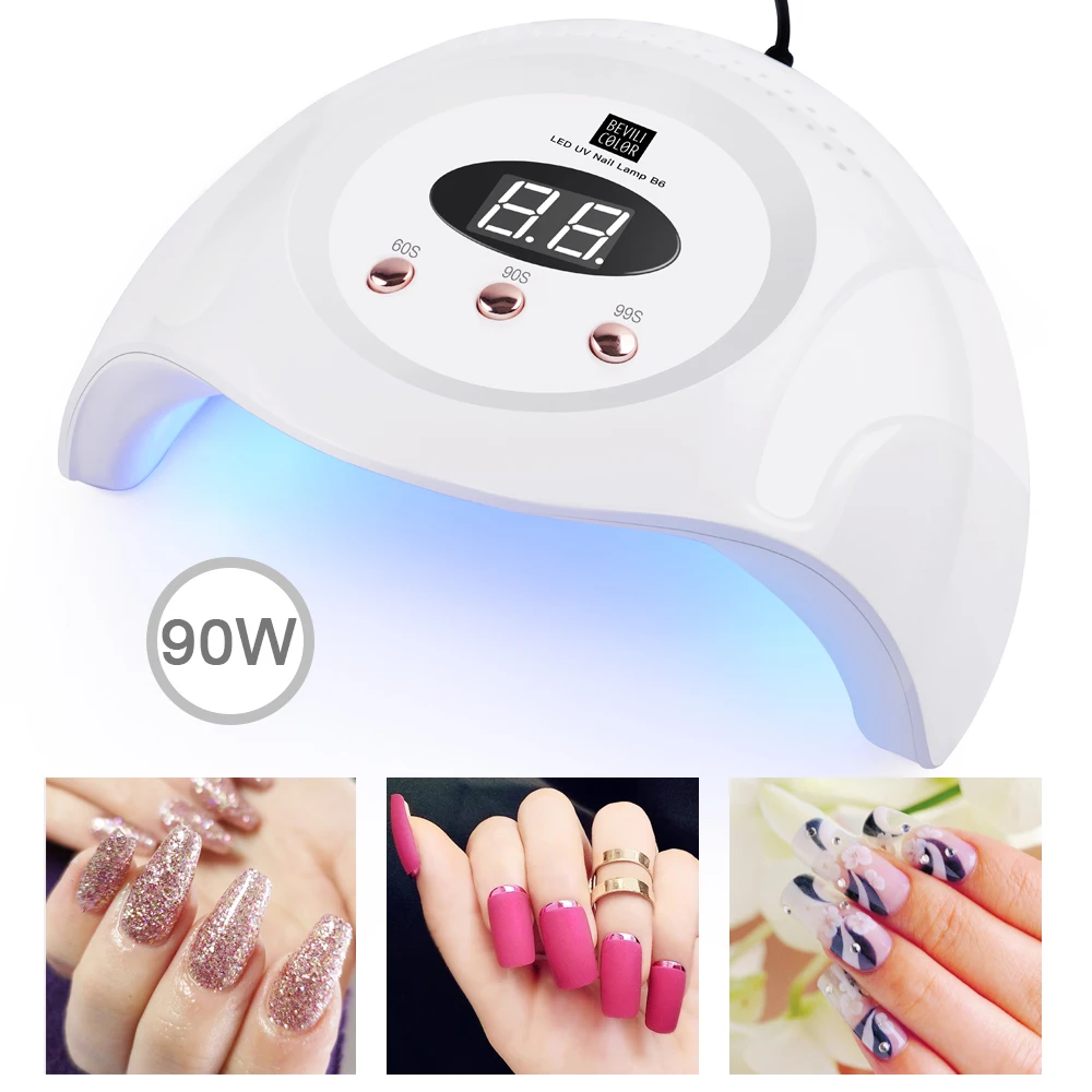 Dropshipping UV LED Nail Dryer Drying All Gels Polish Quick 60/90/99s LCD Display Nails Dryer Manicure Nail Art Tools Dropship