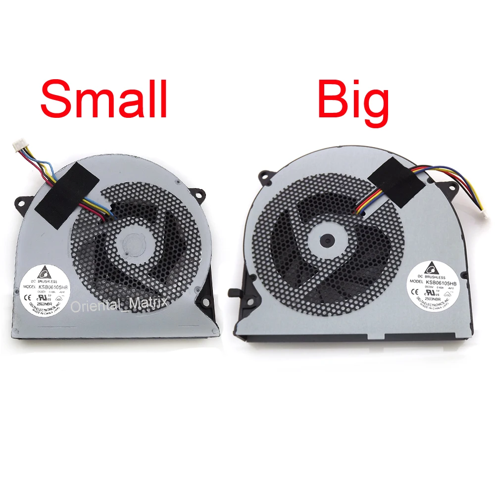 Free Shipping KSB06105HB-AJ10 KSB06105HB DC05V 0.40A For ASUS G75VW G75VX G75V G75 Computer Cooler Big Cooling Fan