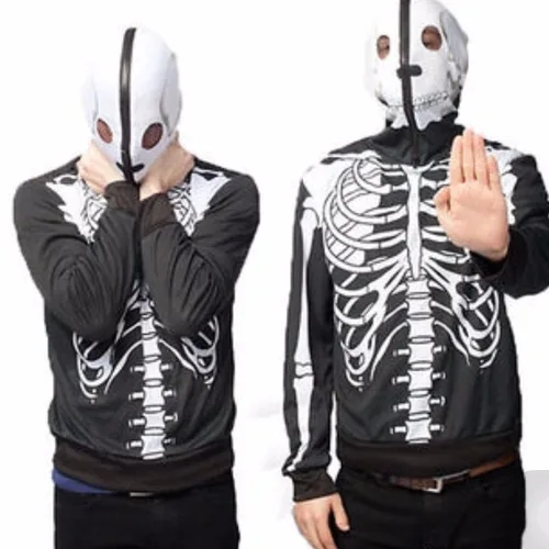 Imagen 2 del producto Lo más nuevo de otoño, sudaderas con capucha con estampado 3D de calavera de Halloween para mujeres/hombres, sudaderas nuevas holgadas informales para mujer, producto en oferta