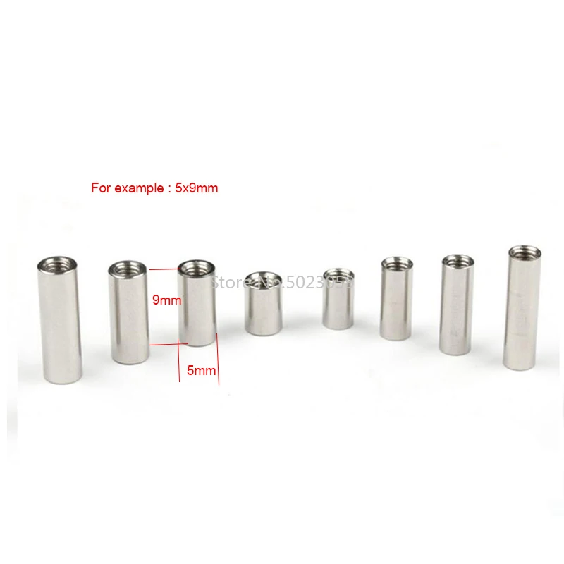 10 pieces Connecting pipe rivet Cheese M4 Thread Diy Knife material Making knife Handle screw Cylindrical Nuts