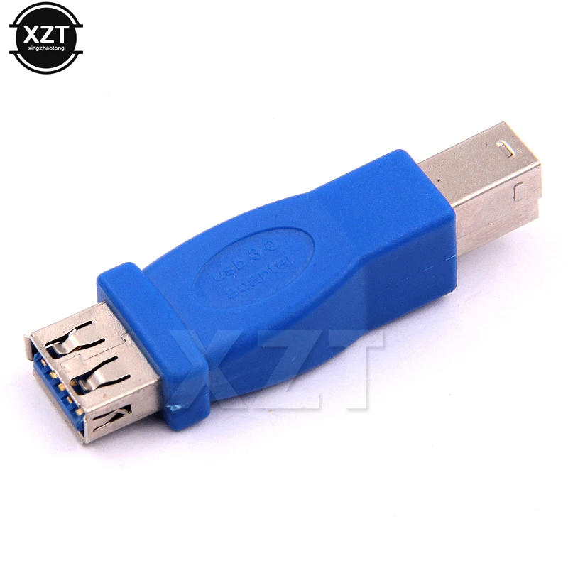 1Pc USB wysokiej jakości 3.0 typ A żeński na typ B męski Adapter złącza wtykowego USB3.0 Adapter konwertera AF na BM