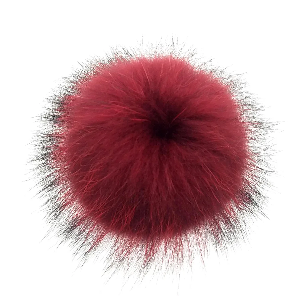 Multicolor Genuine Real Raccoon Fur Pompom Fur Pom Poms for Women Kids Beanie Hats Caps BootsBig Size Natural Ball DIY Accessory