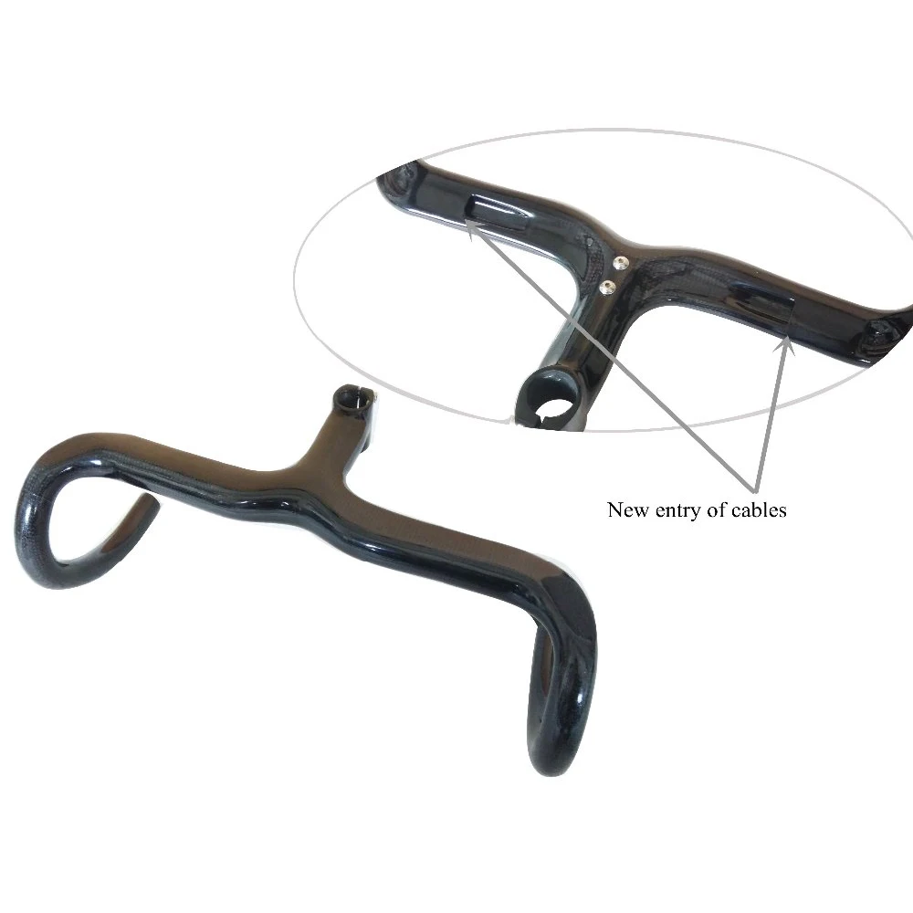 Full Carbon Fiber handlebar Road Integrated Stem Free Shipping Bent Bar With Decal BHL-R006