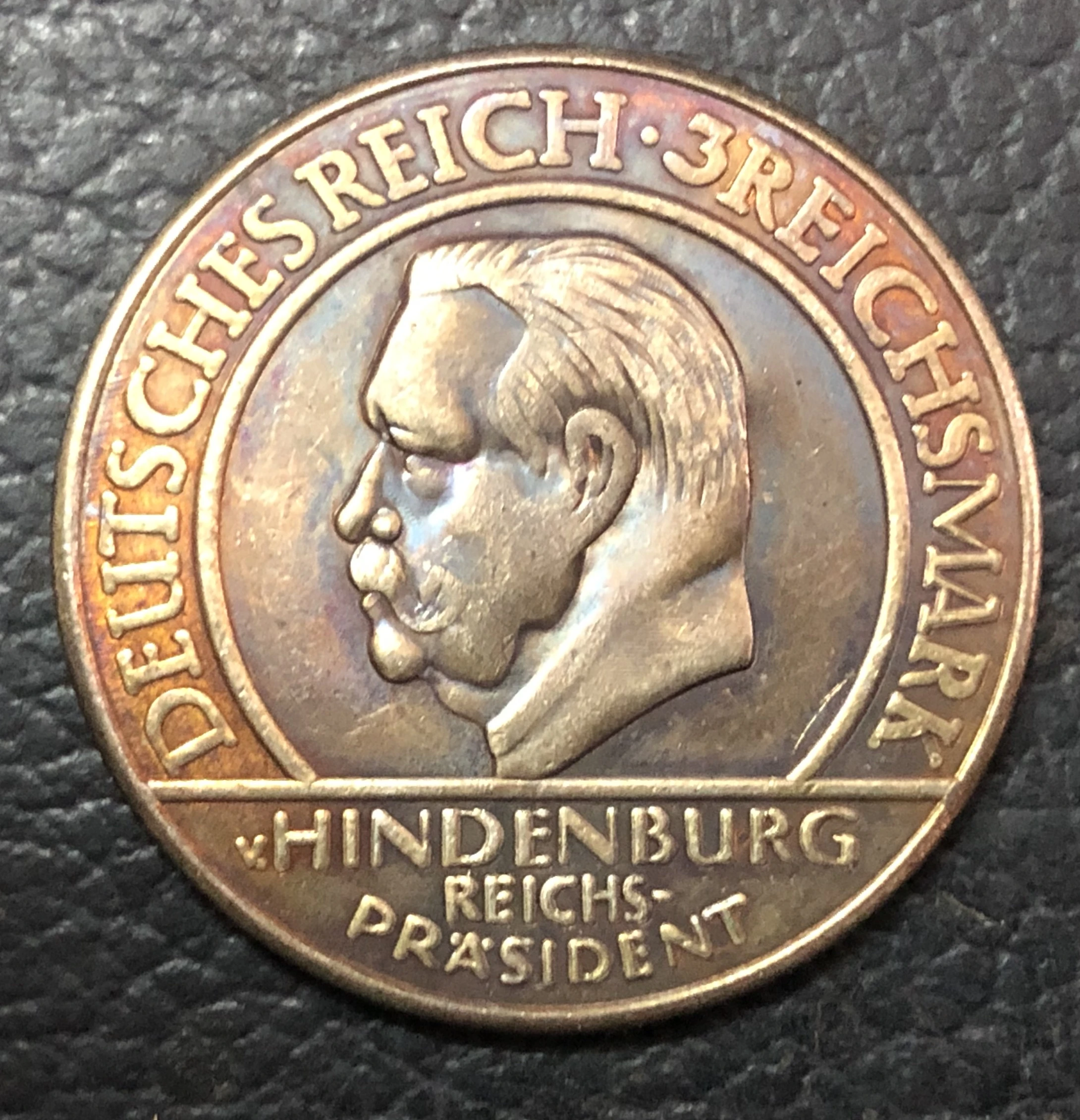 1929 ألمانيا 3 Reichsmark فايمار الدستور #2