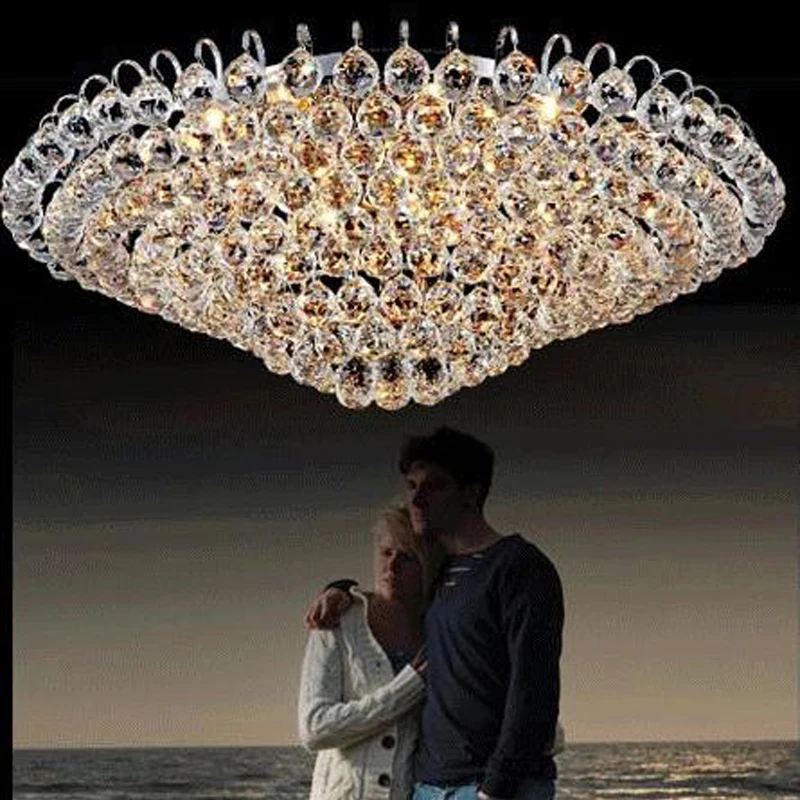 

K9 Crystal Led Ceiling Lamp Modern Minimalist Bedroom Crystal Lamp Living Room Lights Restaurant Balcony Aisle Porch Lights