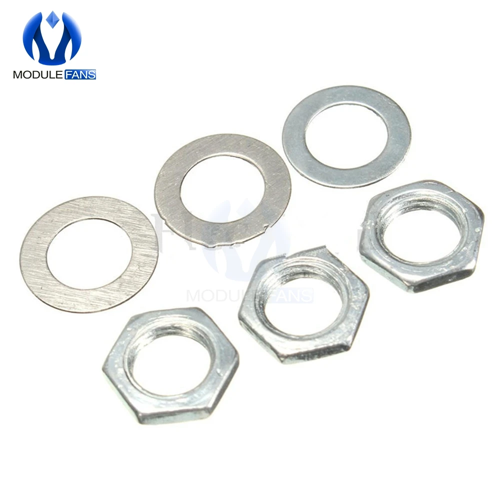 10 STKS Roterende Potentiometer Gekartelde As Enkele Lineaire B Type B10K ohm 10 K Met Cap DIY Kit Elektronische 6mm 3 Pin 3PIN 3 P