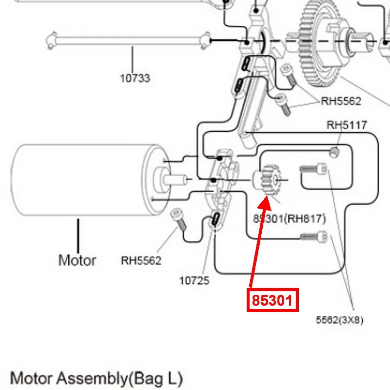 Vrx 85301 Motor Gear 13T (Staal) voor Vrx Racing RH817 1/8 Schaal Afstandsbediening Contol Speelgoed Auto Accessoires Voor Kinderen Volwassenen