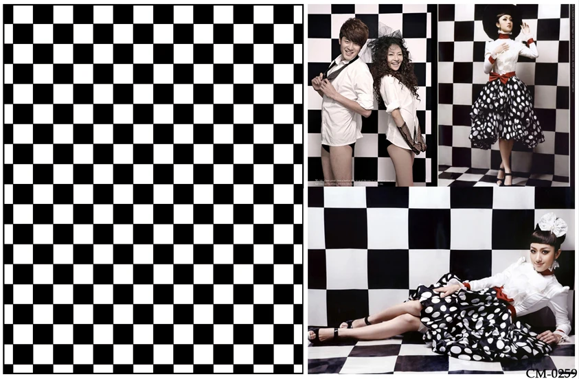 

10x10FT Indoor White Black Checkers Mosaic Tiles Wall Custom Photography Studio Backdrops Backgrounds Vinyl 3x3m