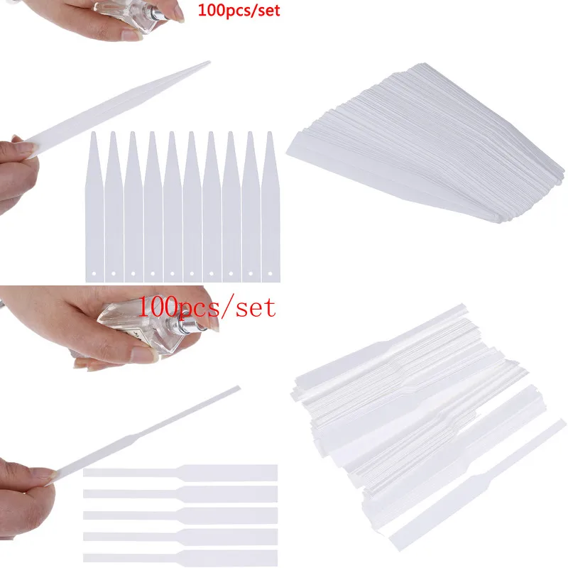 

100pcs Tester Strips Fragrance Disposable White Women Smell Paper Paper Strips Test Paper Aromatherapy Perfume Essential Oils