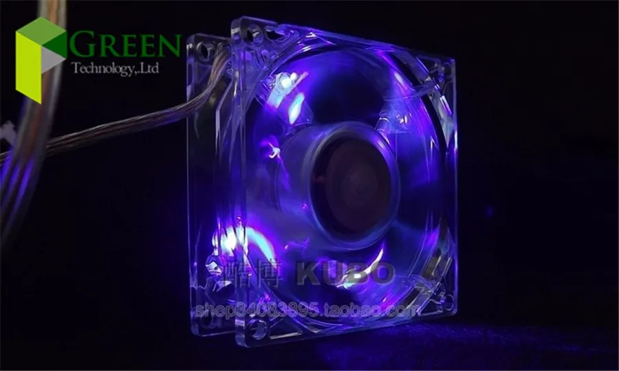 Tutoy 80X80X25mm Computer Square CPU 4Pin Ventilateur Avec LED