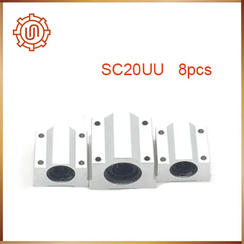 

8pcs/Lot SC20UU SCS20UU 20mm Linear Motion Ball Bearing Slide Bushing For CNC