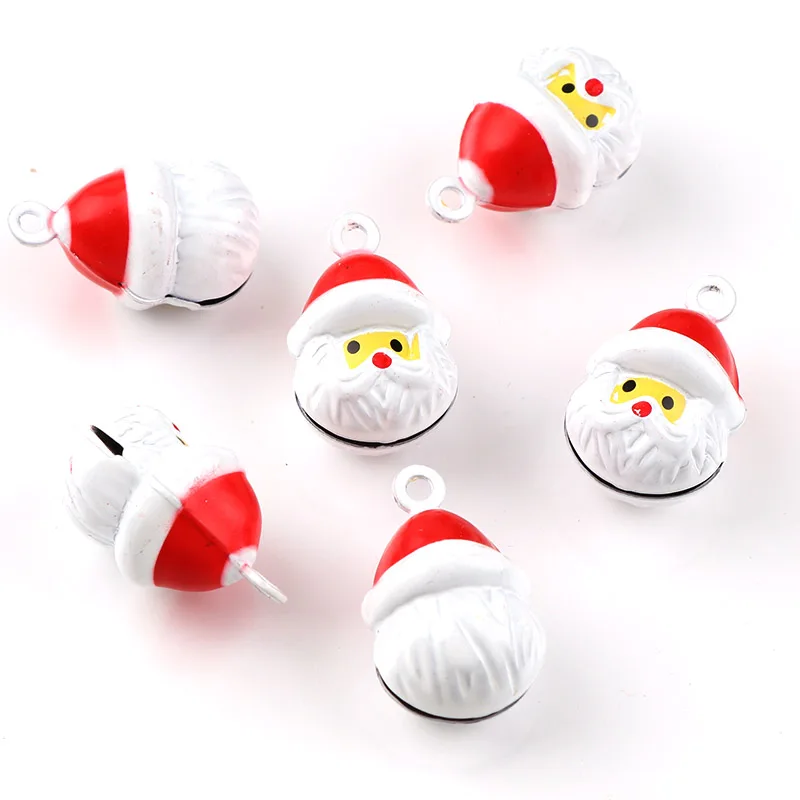 Mix 2PC Santa Claus Jingle Bells Loose Beads Festival PartyDecoration/Christmas TreeDecorations/Pet Bell/DIY Crafts Accessories