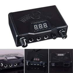 1Pcs New Black Double Dual LED 3 Digital Display Tattoo Power Supply For Tattoo Machine permanent makeup power supply tattoo