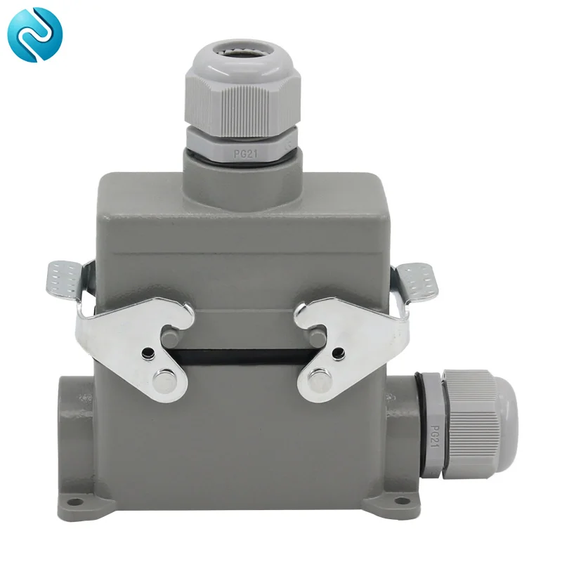 Heavy Duty Connector HDC-HE-016 High Base 16 Core Pins  waterproof Sand Proof Aviation Industry Plug Socket 500V 16A