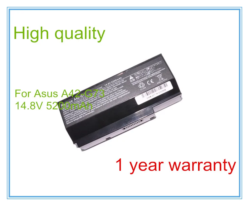 14.8V 5200mAh A42-G73 battery for G73 G73JH G73JW G73SW free shipping