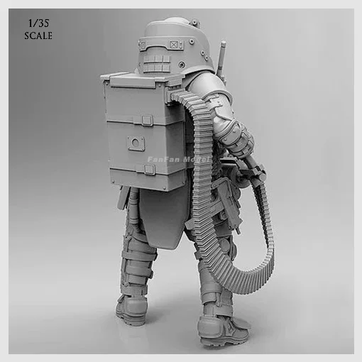 1/35 Resin Kits Avant-garde Heavy-duty Commando  (white Model) Resin Soldier (50-60mm) T35001