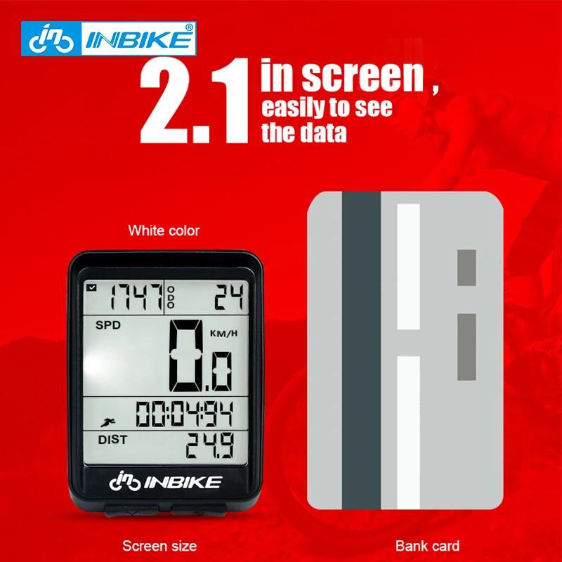 INBIKE Bicycle Computer Speedometer Waterproof Road Bike Odometers Watch LED Digital Wireless Wired MTB Cycling Bike Accessories