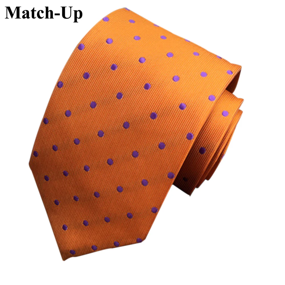 Match-Up new Polyester silk tie colored dots wave point men's tie 20