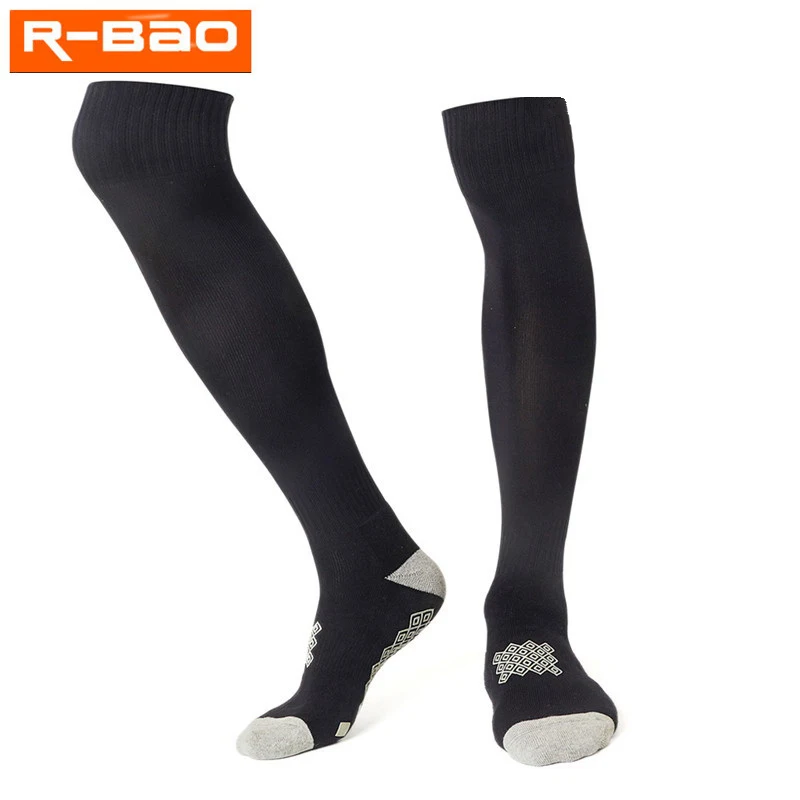 R-BAO 1 Pair Long Football Socks Sport Anti-slip Soccer Socks Men 6 Colors voetbalsokken voetbal sokken calzettoni calcio