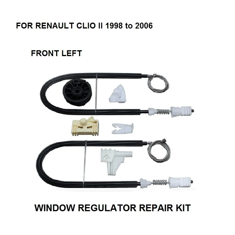 

1998-2016 WINDOW REGULATOR COMPLETE CLIP SET FOR RENAULT CLIO II WINDOW REGULATOR REPAIR KIT FRONT-LEFT 2/3 DOOR