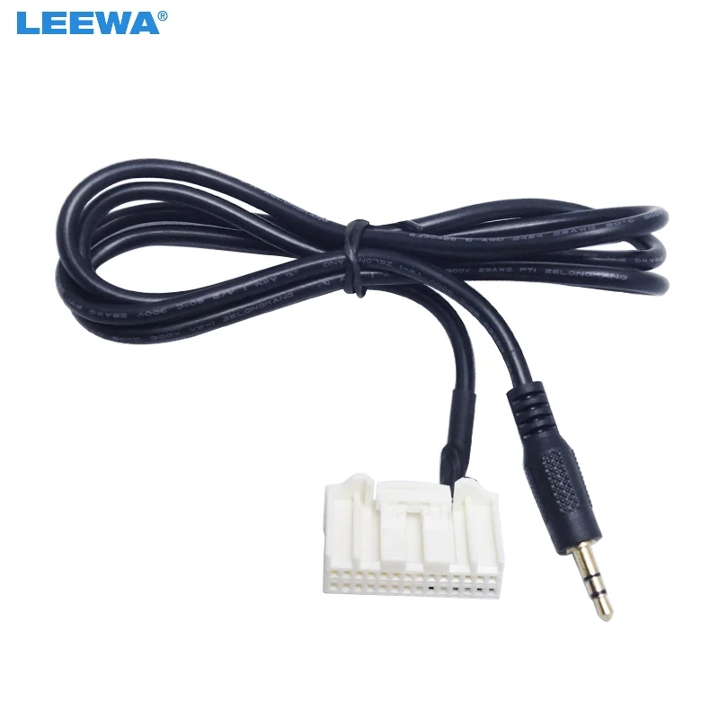 LEEWA Car 3.5mm Audio AUX 28PIN Wire Adapter Input Wire Cable For Toyota Camry/Corolla/Reiz/RAV4/Highlander   #CA1740