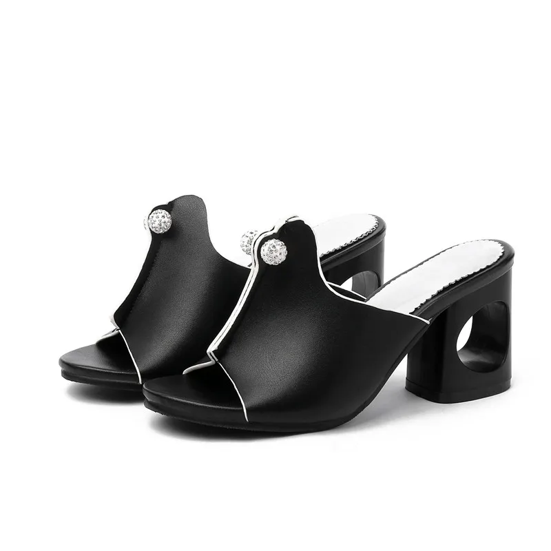 Smirnova plus size 34-48 fashion summer new shoes woman square high heels shoes women Casual sandals women 2020 summer shoes