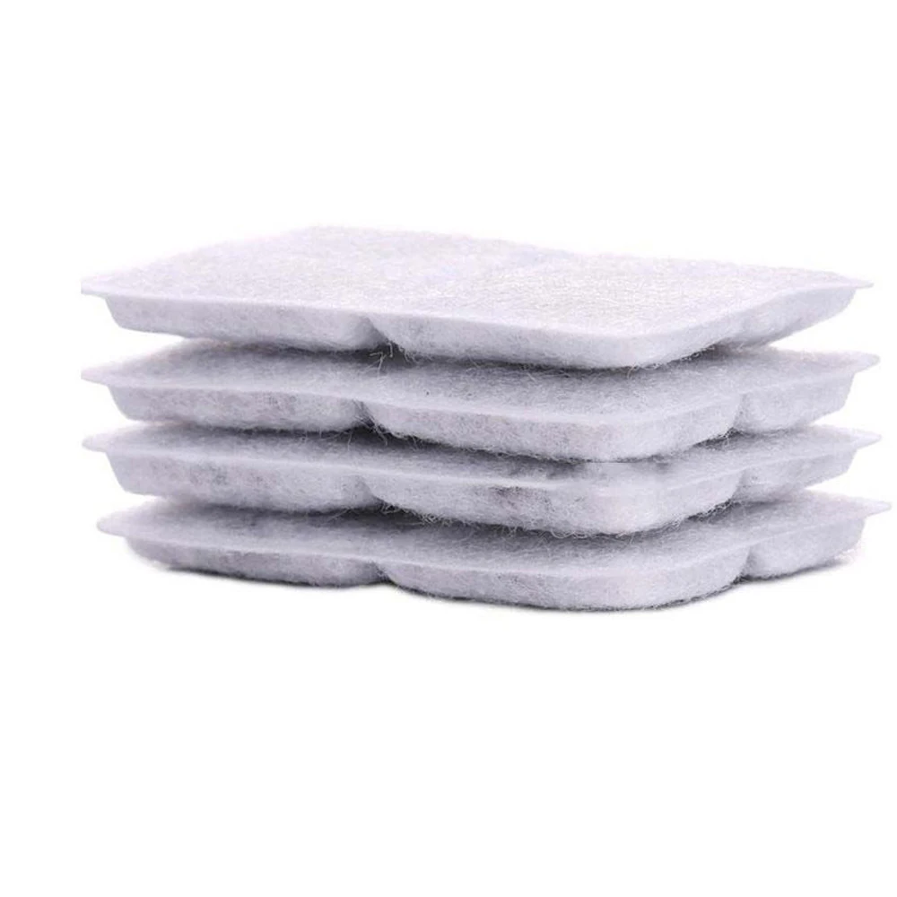 4 pz/lotto Filtro A Carbone Attivo Per 1.8L LED Automatico del Cane Del Gatto Gattino Acqua Potabile Fontana Pet Ciotola Bere Filtro Piatto