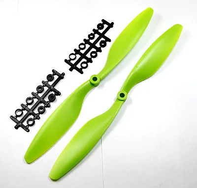 

10x4.5" 1045/R CW CCW Green Propeller,Multi-Copter clockwise rotating &counter