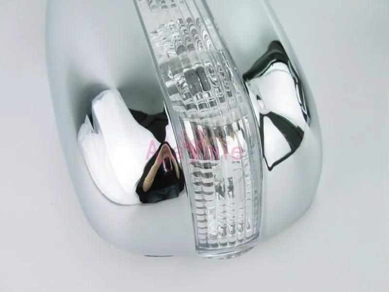 Door Mirror Overlay cover with LED Turn signal 2005 2006 2007 2008 2009 2010 2011 Chrome For toyota Fortuner SW4 Accessories