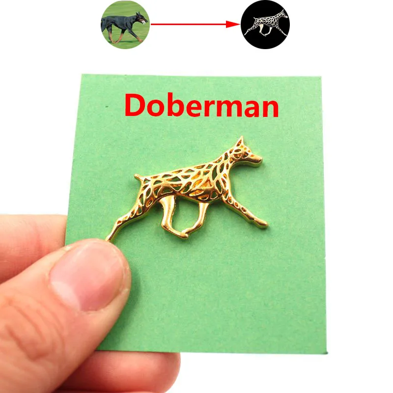 Mdogm Doberman Brooches And Pins  Jewelry Suit Cute Funny Metal Small Father Collar Badges Gift For Male Men B022