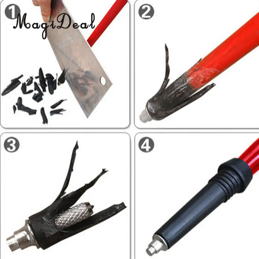 MagiDeal 1 قطعة في الهواء الطلق عصا رياضة المشي تلميح الكربون التنغستن الصلب تسلق تلميح استبدال أدوات ل Alpenstock الإرتحال القطب عصا