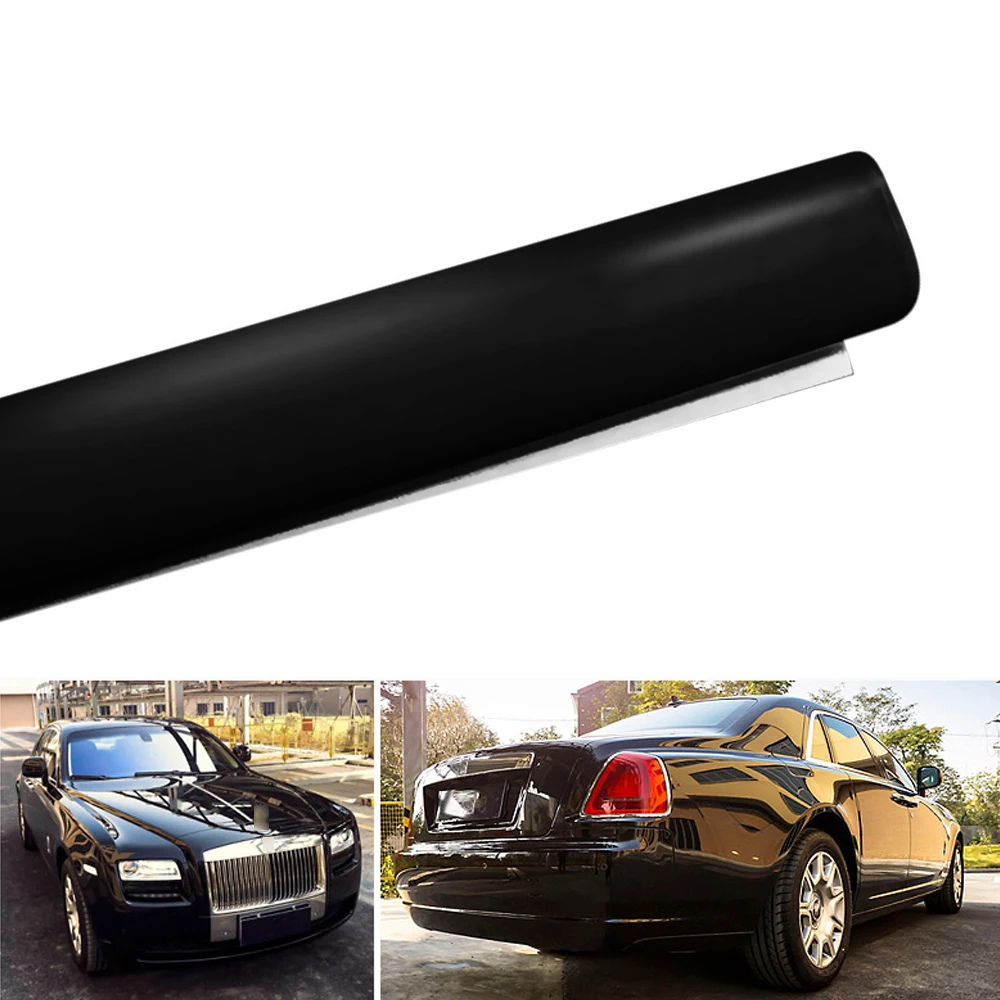 152*30cm Stretchable Glossy Vinyl Film Protective Car Vinyl Wrap Stickers with Air Release Car Motorcycle Styling Accessories