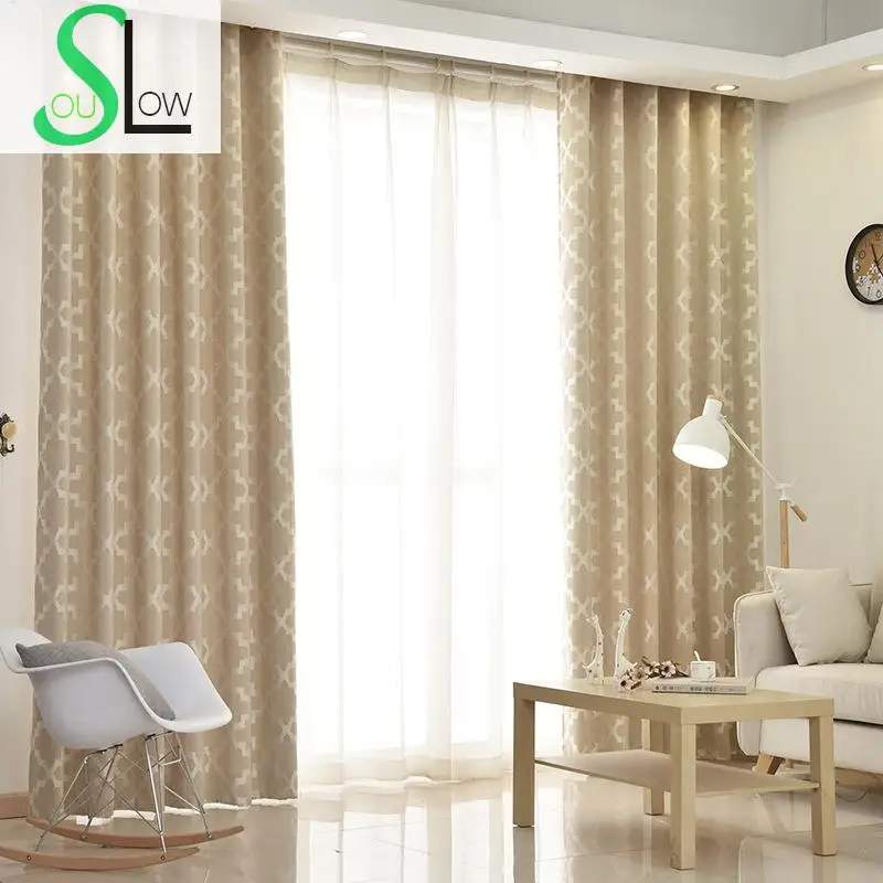 

Slow Soul Gray Khaki Pink Cotton Jacquard Curtain Japan Geometric Curtains Cortinas For Living Room Cortina Kitchen Bedroom