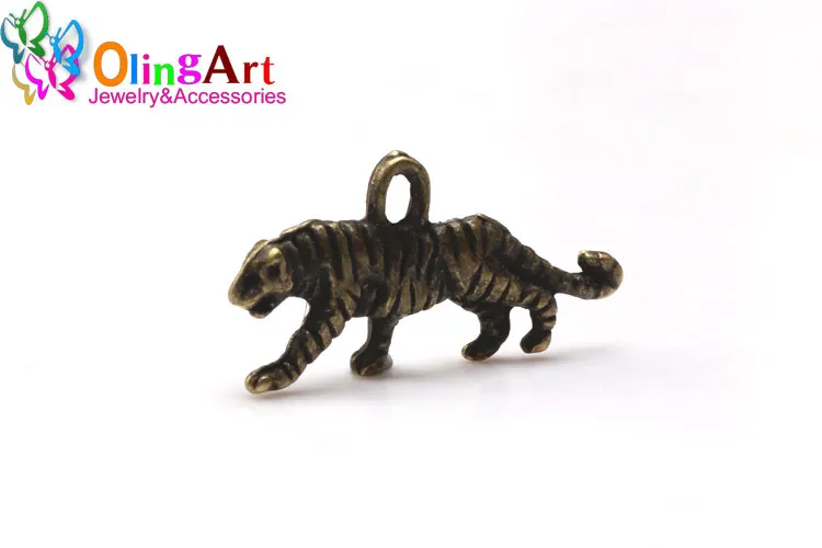22mm 12 teile/los Tiger Form Charms Anhänger DIY Schmuck Machen Für Handgemachte Armband Halskette Schlüssel Kette Zubehör – Detail 3