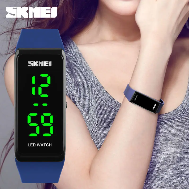 SKMEI LED Simple Women Watch Replacement Strap Ladies Digital Wristwatches Fashion Sport Female Girls Watches reloj mujer 1265