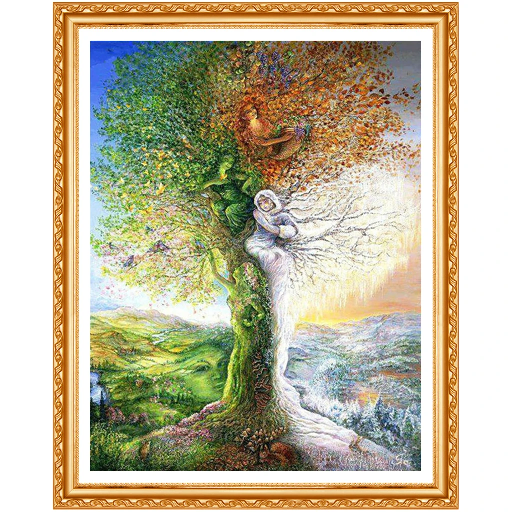 landscape Diamond embroidery DIY diamond Painting Tree Fairy homes 5D cross stitch diamond  home decor wall sticker decor