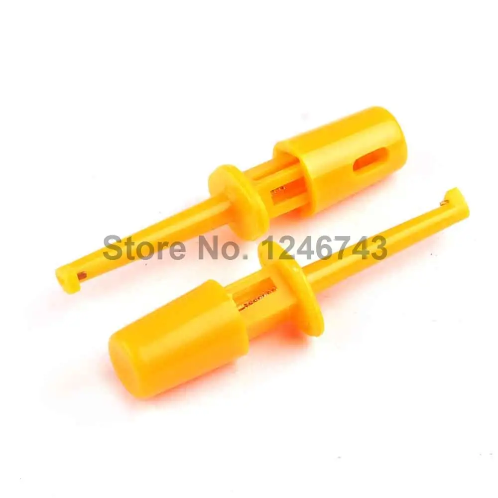 20PCS Yellow Multimeter Lead Wire Kit Test Hook Clip Grabbers Test Probe SMT/SMD IC D20 Cable Welding