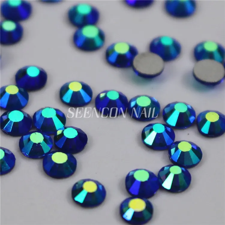 1440pcs/lot Light Sapphire AB Non Hotfix Flatback Rhinestones for Nails 3D Nail Art Decoration Glitter Gems Jewelry Beads