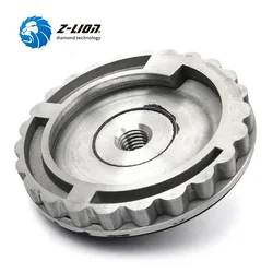 Z-LION 4 Inch 100mm Snail Lock Backer Pad Aluminum Rubber Backer Diamond Edge Polishing Pad Adapter M14 5/8-11 Back-Up Holder