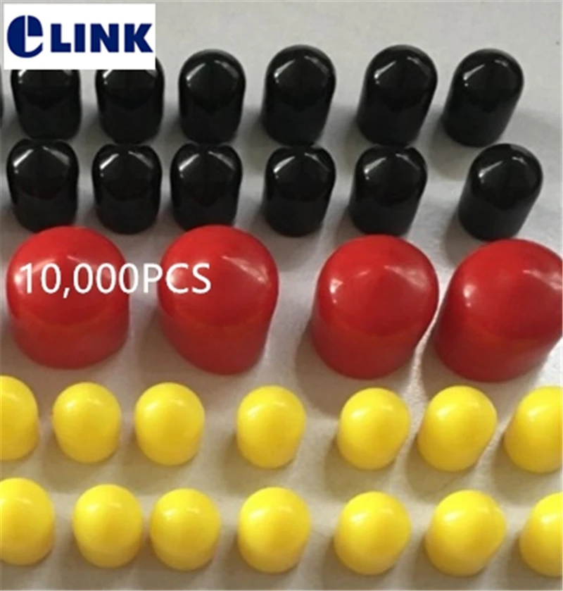 

ST dust cap for ST optical adapter yellow black red color fibra optica ftth coupler soft plastic factory supply ELINK 10k pcs