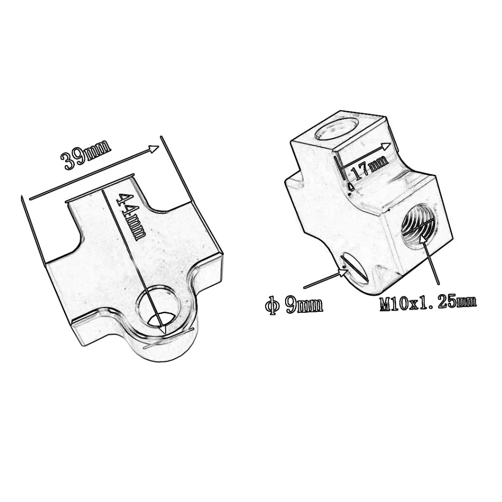 Brake Oil Hose Motorcycle Hydraulic CNC Pipe Three-way Connector / Tee Coupling Coupling For Modification Tubes Adapter bracket