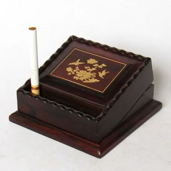 home decor Wood carving crafts mahogany red sandalwood ebony cigarette smoke jump automatic cigarette smoke wooden box