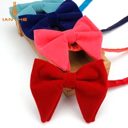 Mannen Big Strikjes Voor Vrouwen Mannen Micro Suede Bowtie Candy Solid Corduroy Vlinder Soft Lenig Gravata Wedding Party tie Strik